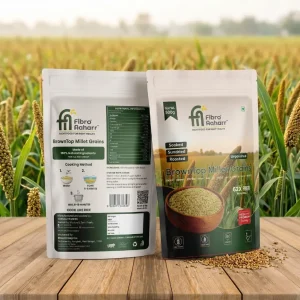 Unpolished BrownTop Millet Grains (Soaked, Sundried & Roasted) | 62X Fiber Than Rice, Low GI & Gluten Free