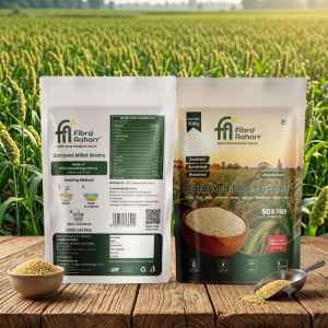 Unpolished Barnyard Millet Grains (Soaked, Sundried & Roasted) | 50X Fiber Than Rice, Low GI & Gluten Free (500g)
